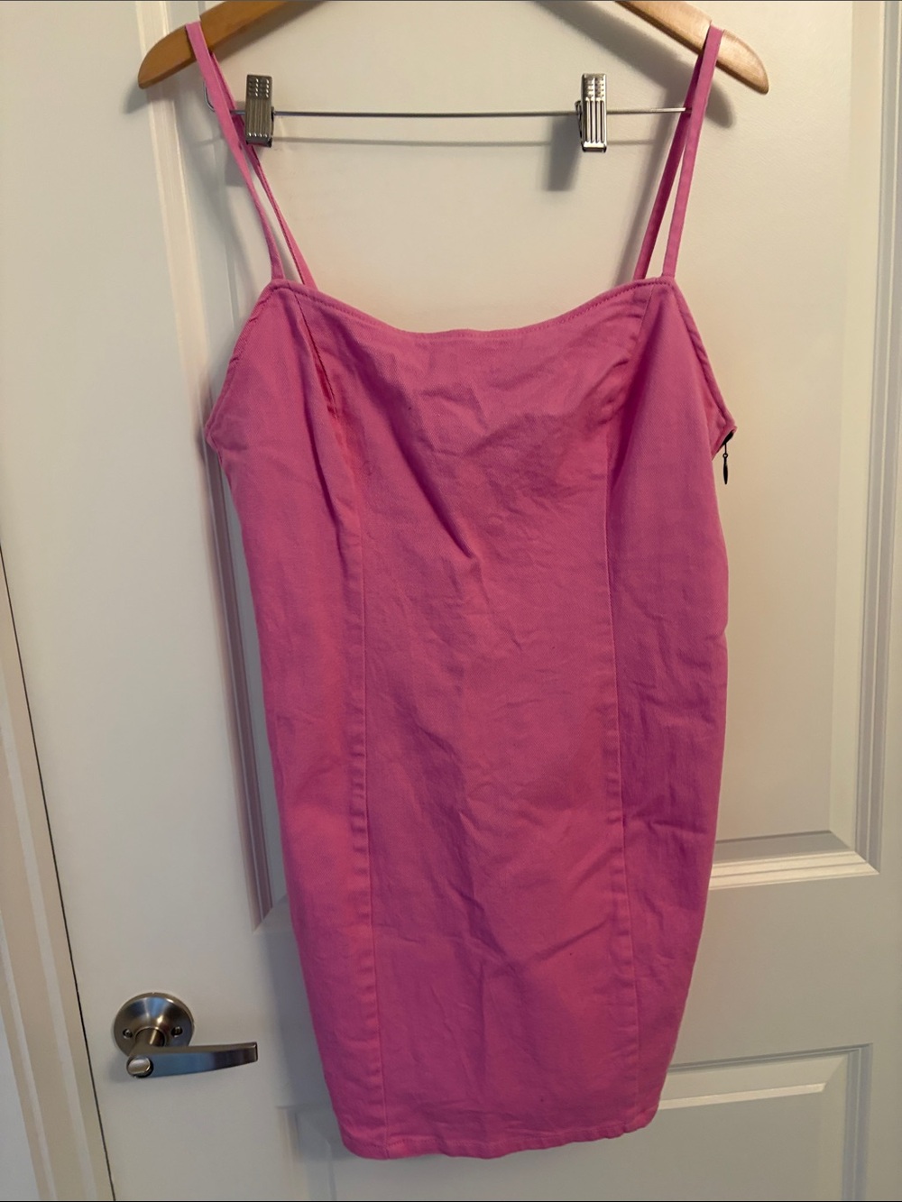 Divided Pink Spaghetti-Strap Mini Dress